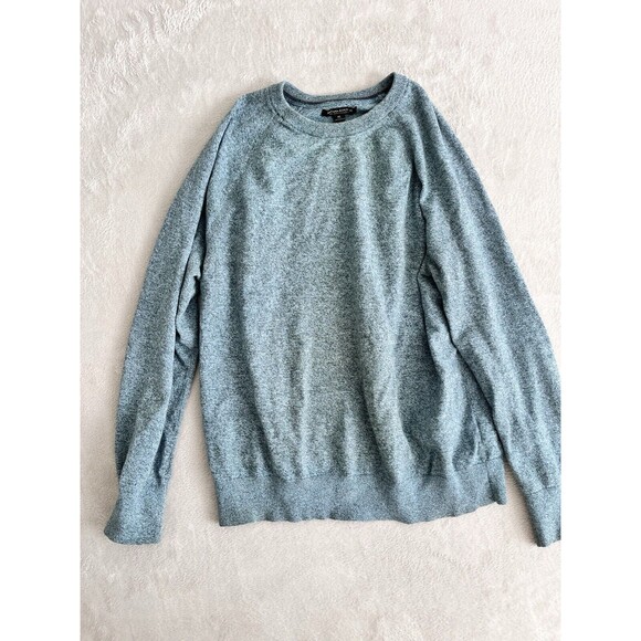 BANANA REPUBLIC XL Cotton Cashmere Crewneck Gray Lightweight Sweater Pullover - Picture 1 of 9